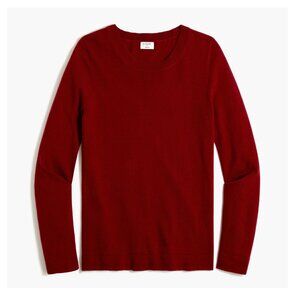 J.Crew Teddie Sweater in Maroon (Cotton/Merino Wool Blend)
